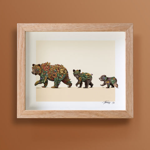 Bear & Cubs – Giclée Print