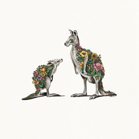 Kangaroo & Joey - Giclée Print