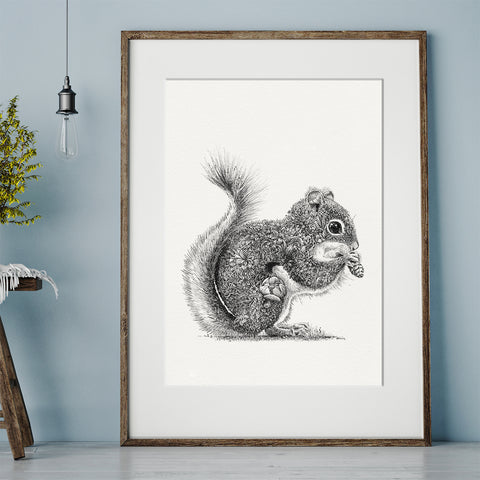 Red Squirrel - Giclée Print