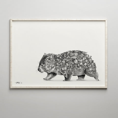 Wombat Bushwalk - Giclée Print