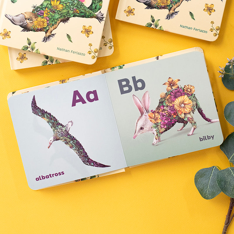 Wild Australia ABC Alphabet – Children's Board Book – Marini