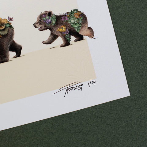 Bear & Cubs – Giclée Print