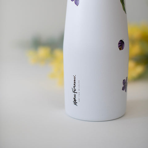 Double Wall Insulated Drink Bottle 550ml – Red-tailed Black Cockatoo