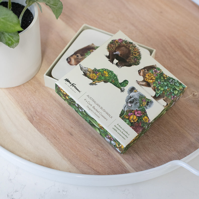 Coaster Set of 4 – Australian Bushwalk