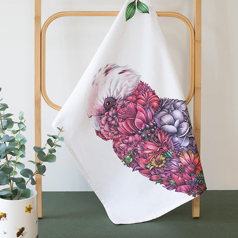 Organic Cotton Tea Towel – Galah Bushwalk