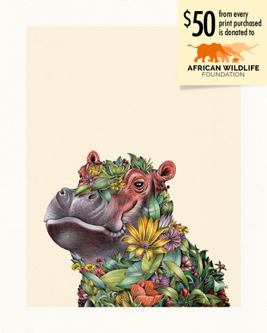 Hippo Calf – Giclée Print
