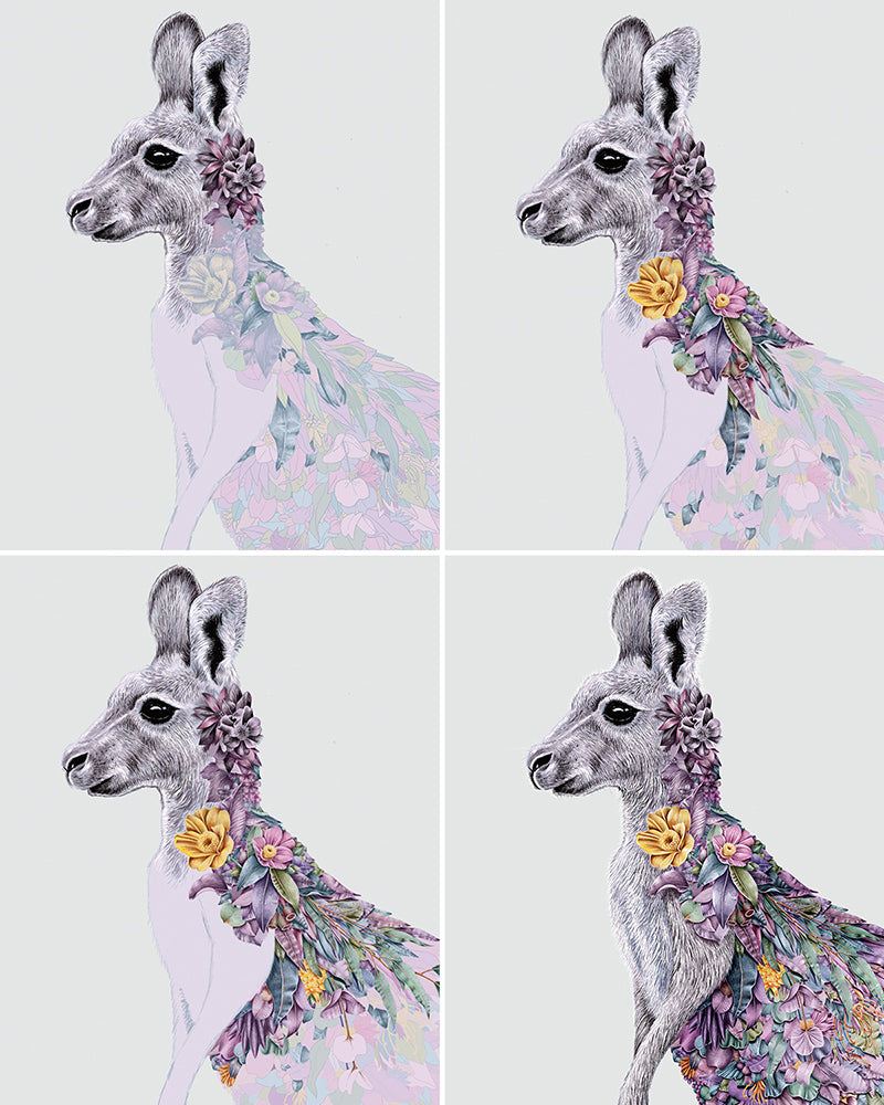 Double Wall Insulated Travel Cup – Grey Kangaroo Portrait