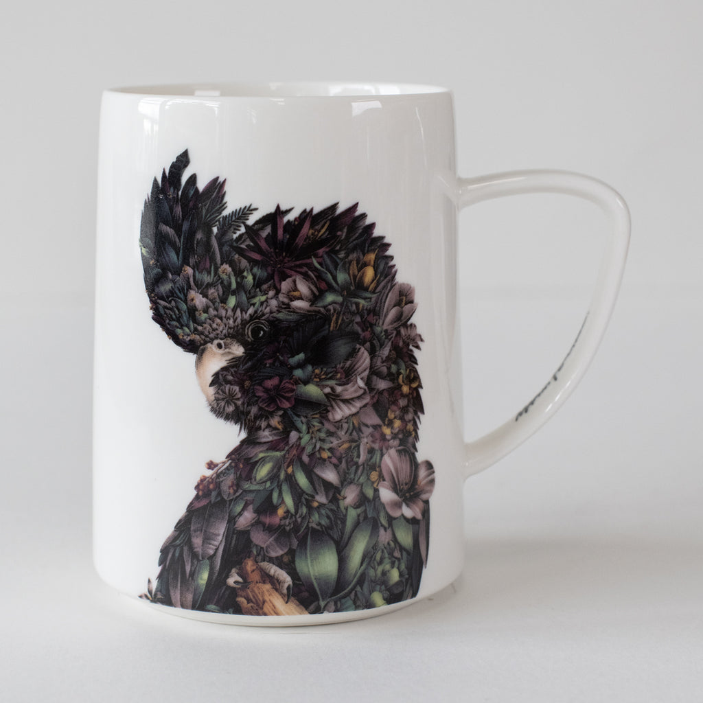 Tall Mug 450ml – Red-tailed Black Cockatoo (PRE-ORDER)