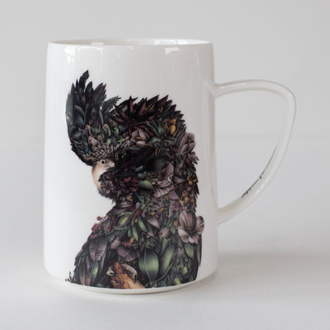Tall Mug 450ml – Red-tailed Black Cockatoo (PRE-ORDER)