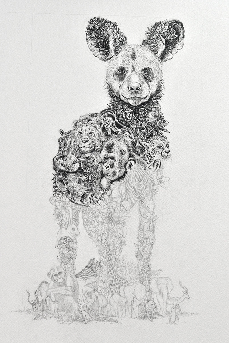 African Painted Dog - Giclée Print
