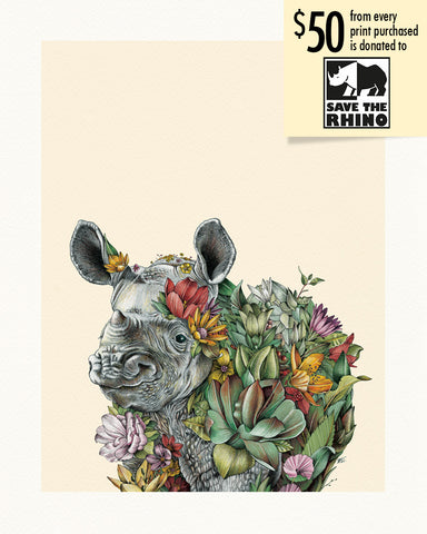 Rhino Calf – Giclée Print