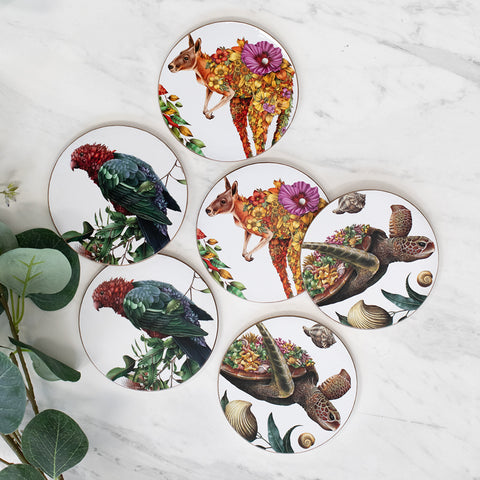 Round Coaster Set of 6 – Wildlife of Australia