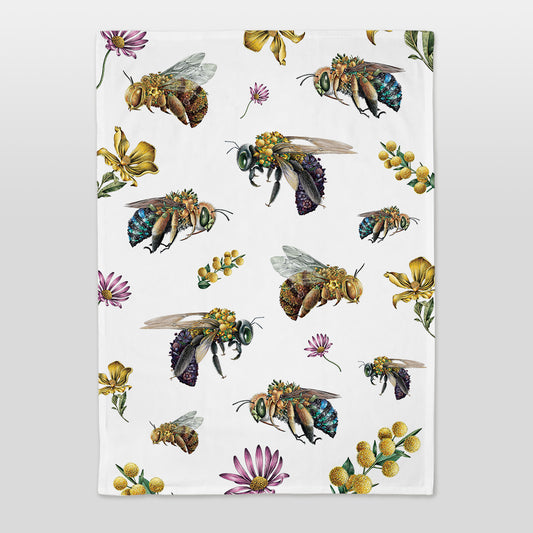 Organic Cotton Tea Towel – Australian Bees