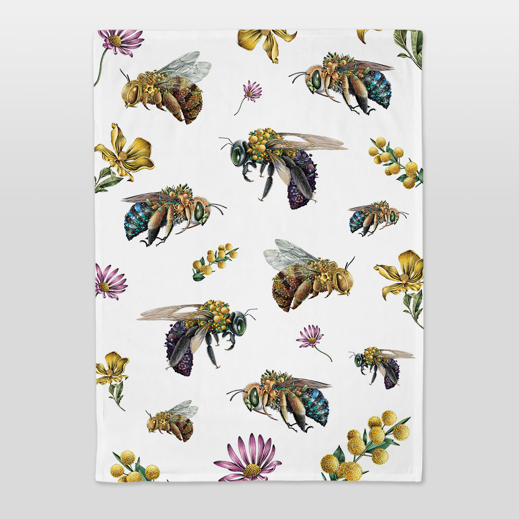 Organic Cotton Tea Towel – Australian Bees