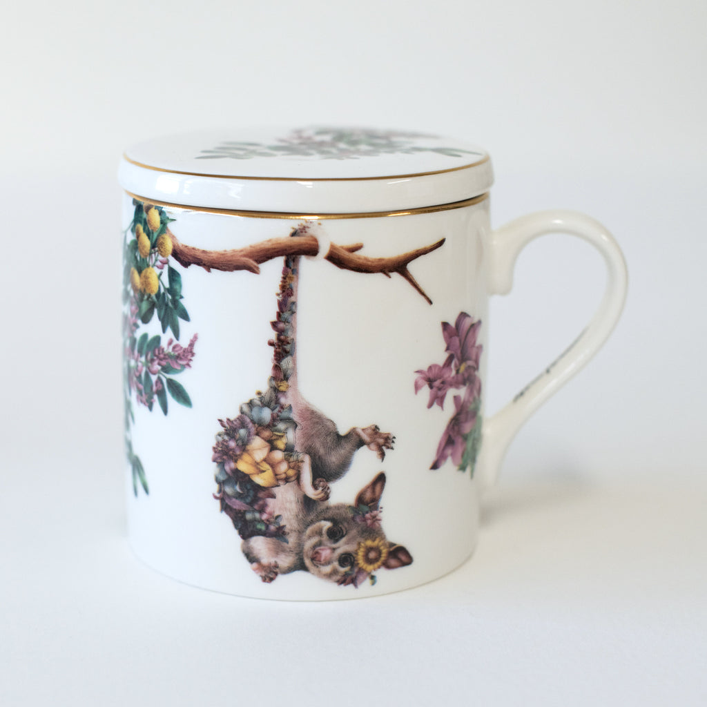 Tea Cup with Infuser 400ml – Ringtail Possum (PRE-ORDER)