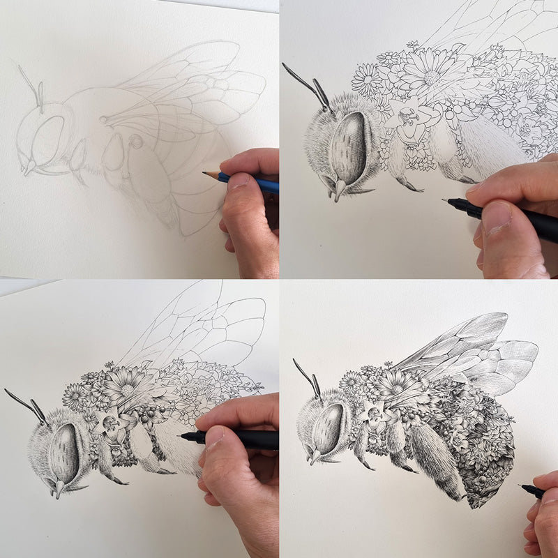 Teddy Bear Bee – Limited Edition Print