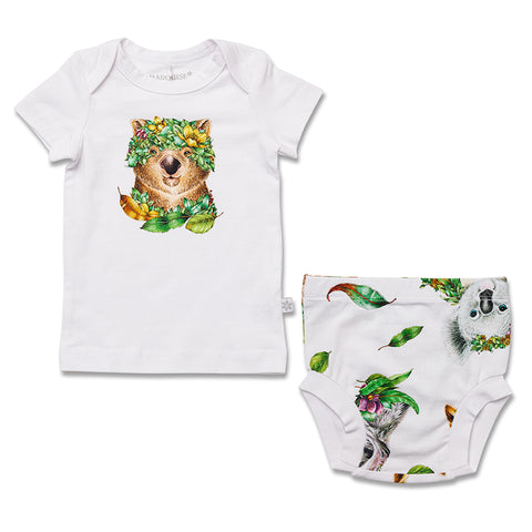 T-shirt & Nappy Pant Set by Marquise
