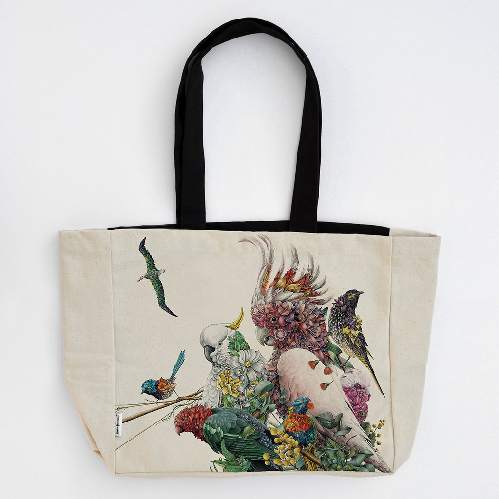Large Organic Cotton Canvas Tote Bag – Australian Avians