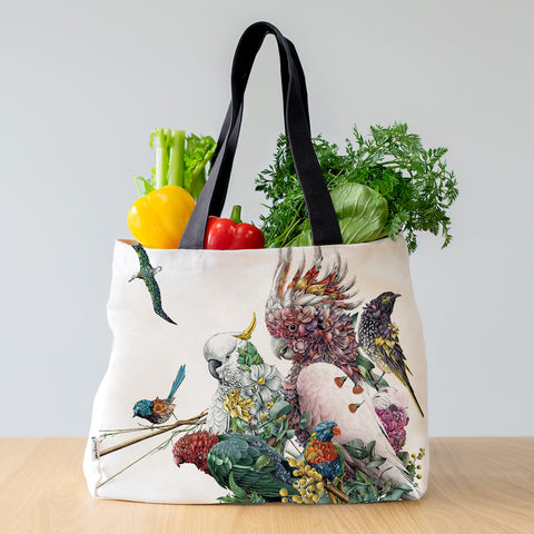 Large Organic Cotton Canvas Tote Bag – Australian Avians