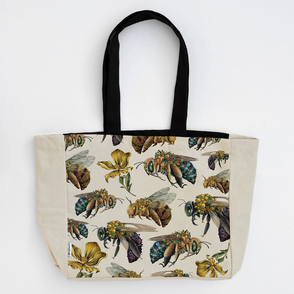 Large Organic Cotton Canvas Tote Bag – Australian Bees