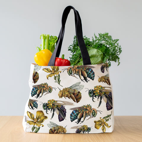 Large Organic Cotton Canvas Tote Bag – Australian Bees