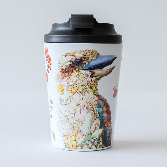 Double Wall Insulated Travel Cup – Kookaburra Portrait