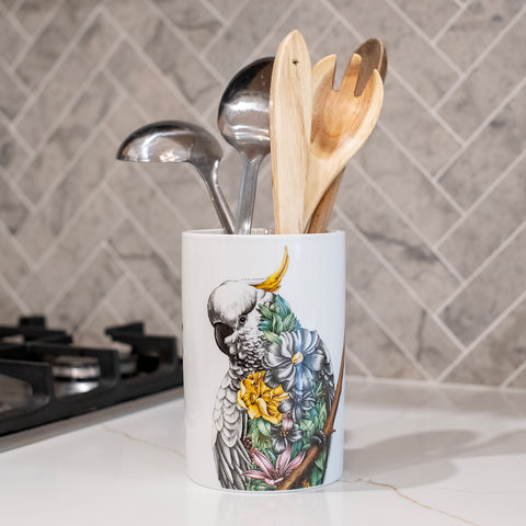 Limited Edition Vase – Sulphur-crested Cockatoo