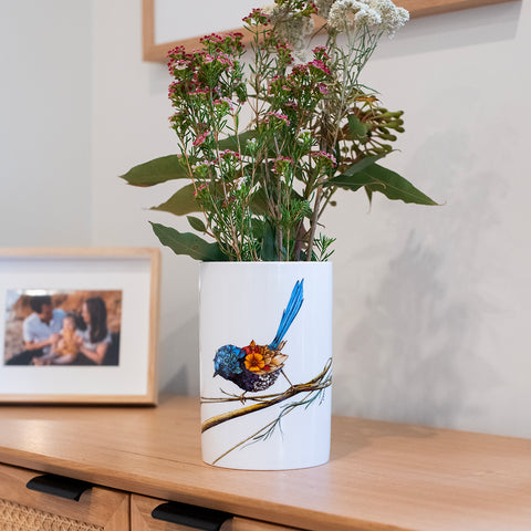 Limited Edition Vase – Variegated Fairy-wren