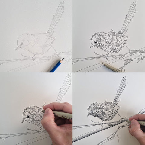 Plate 20cm – Variegated Fairy-wren