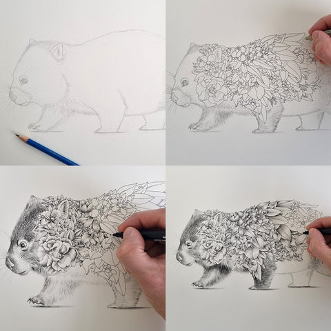 Plate 20cm – Wombat Bushwalk