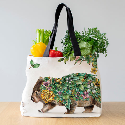 Large Organic Cotton Canvas Tote Bag – Wombat