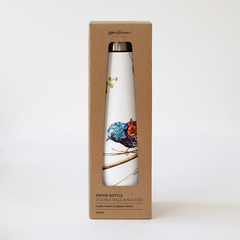 Double Wall Insulated Drink Bottle 550ml – Variegated Fairy-wren