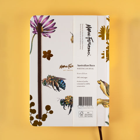 Hard Cover Writing Journal – Australian Bees
