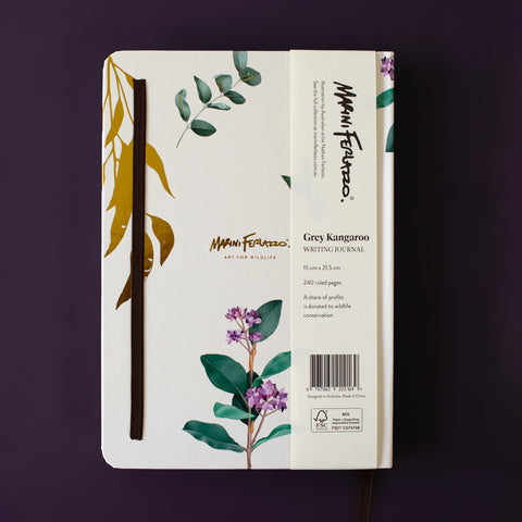 Hard Cover Writing Journal – Grey Kangaroo