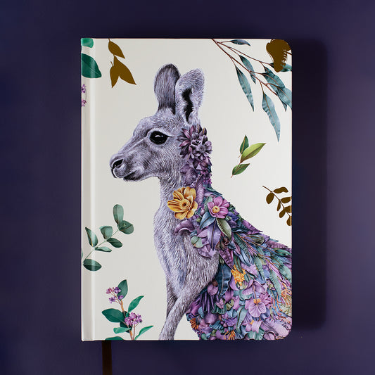 Hard Cover Writing Journal – Grey Kangaroo