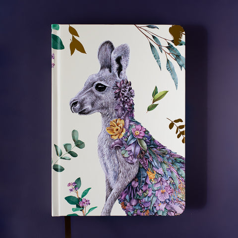 Hard Cover Writing Journal – Grey Kangaroo