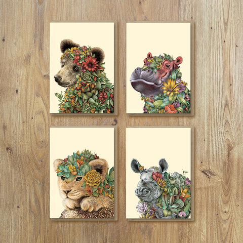 Greeting Cards – Calves & Cubs (Set of 8)