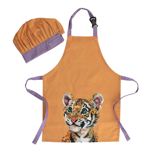 Kids Apron & Hat Set – Tiger Cub