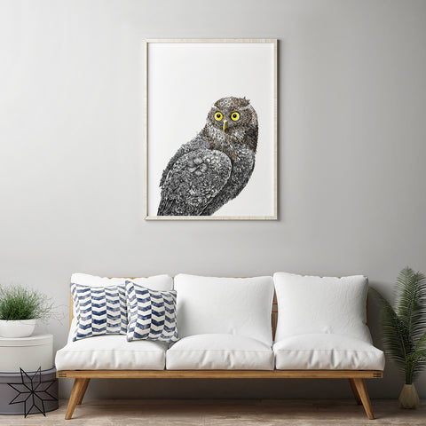 Barking Owl - Giclée Print
