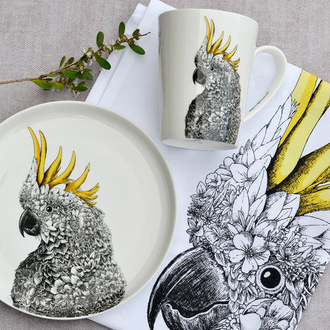 Sulphur-crested Cockatoo - Tea Towel