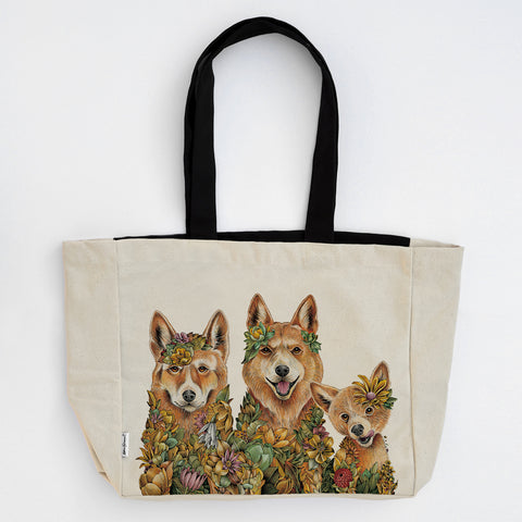 Large Organic Cotton Canvas Tote Bag – Dingo Family