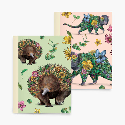 Pocket Notebook Set – Echidna & Tasmanian Devil