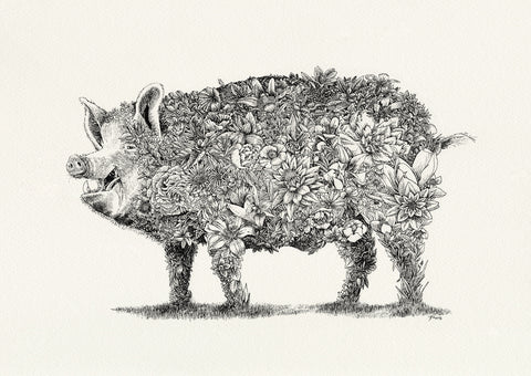 Edgar Alan Pig - Giclée Print