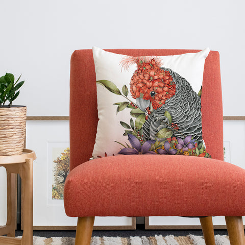 Graceful Gang-Gang Cockatoo - Cushion Cover