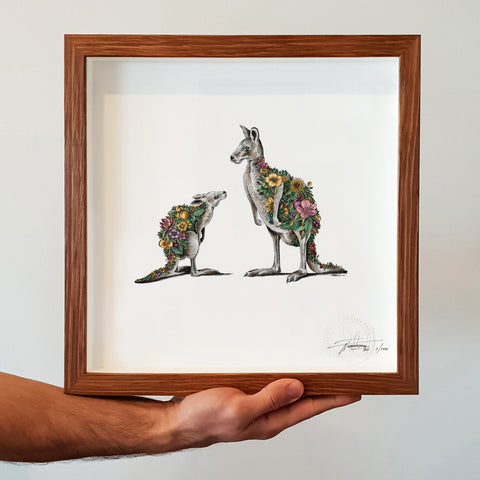 Kangaroo & Joey - Giclée Print