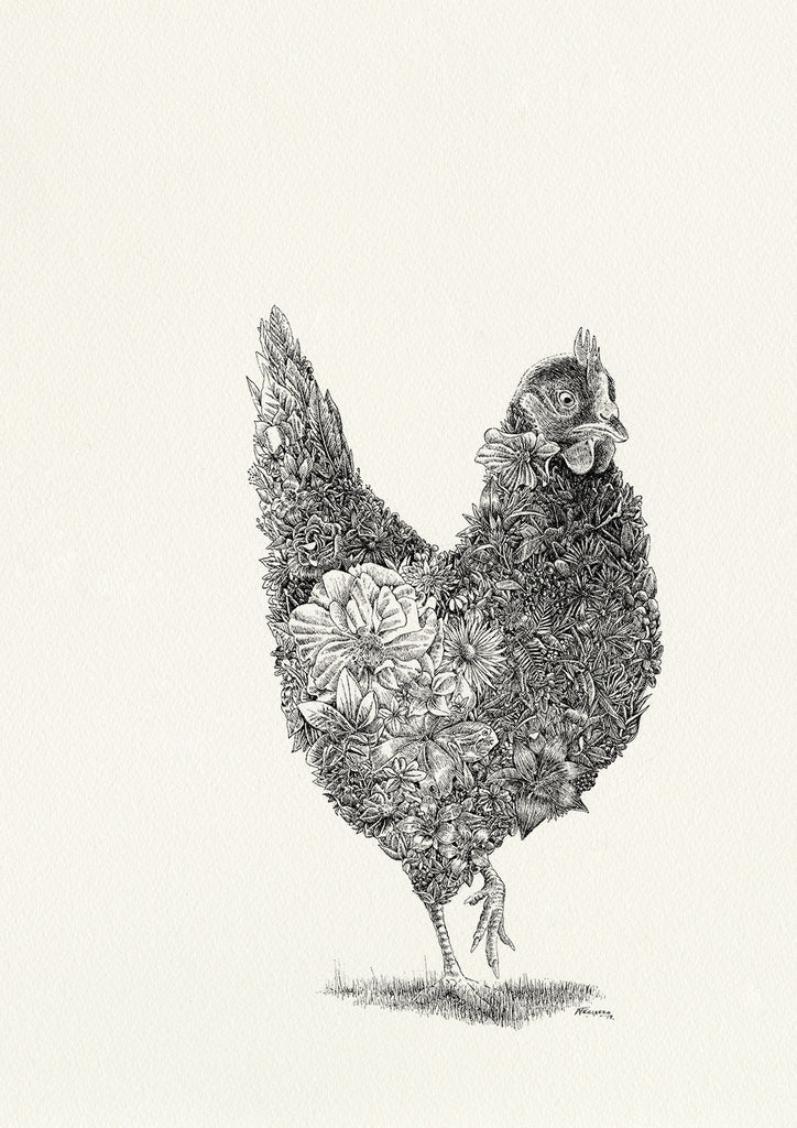 Little Miss Sunshine (chicken) - Giclée Print
