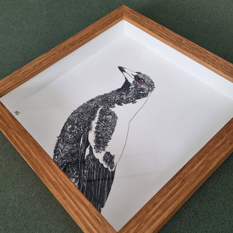 Magpie – Square Framed Print