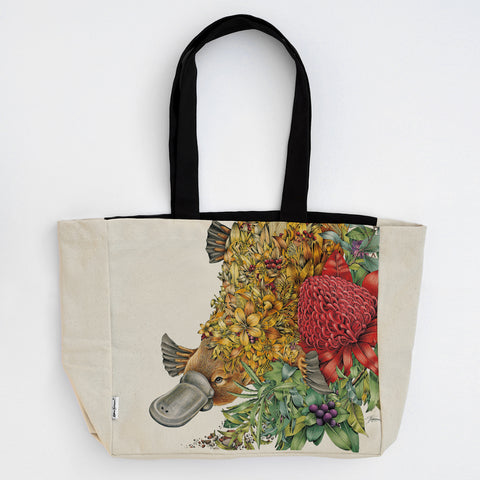 Large Organic Cotton Canvas Tote Bag – Platypus