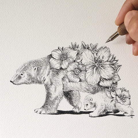 Polar Bear & Cub - Artist Proof