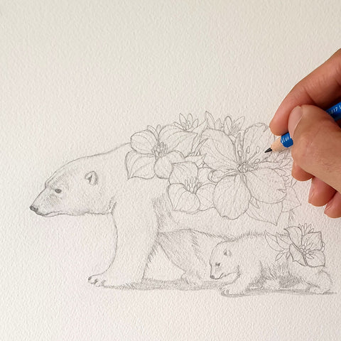Polar Bear & Cub - Artist Proof